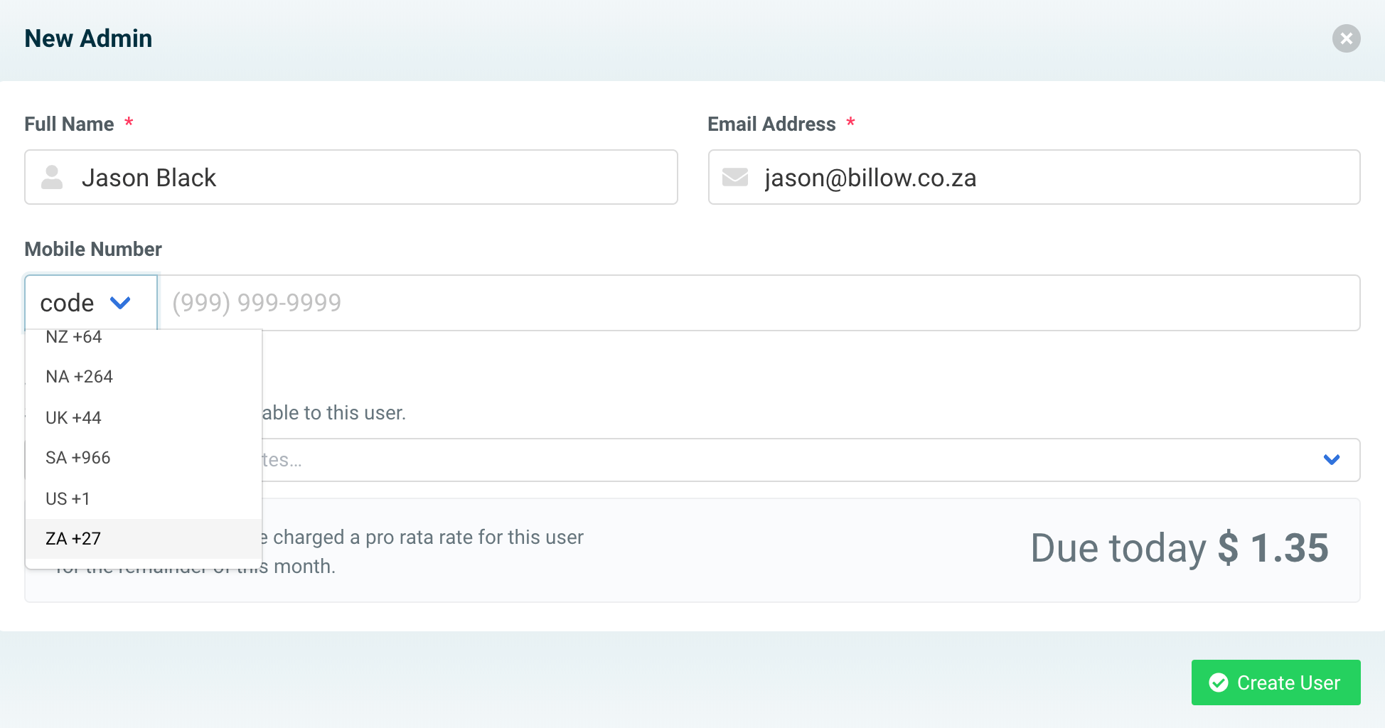 assetpool admin area code