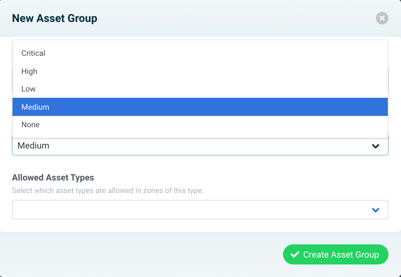 Assetpool Asset Group Risk Level