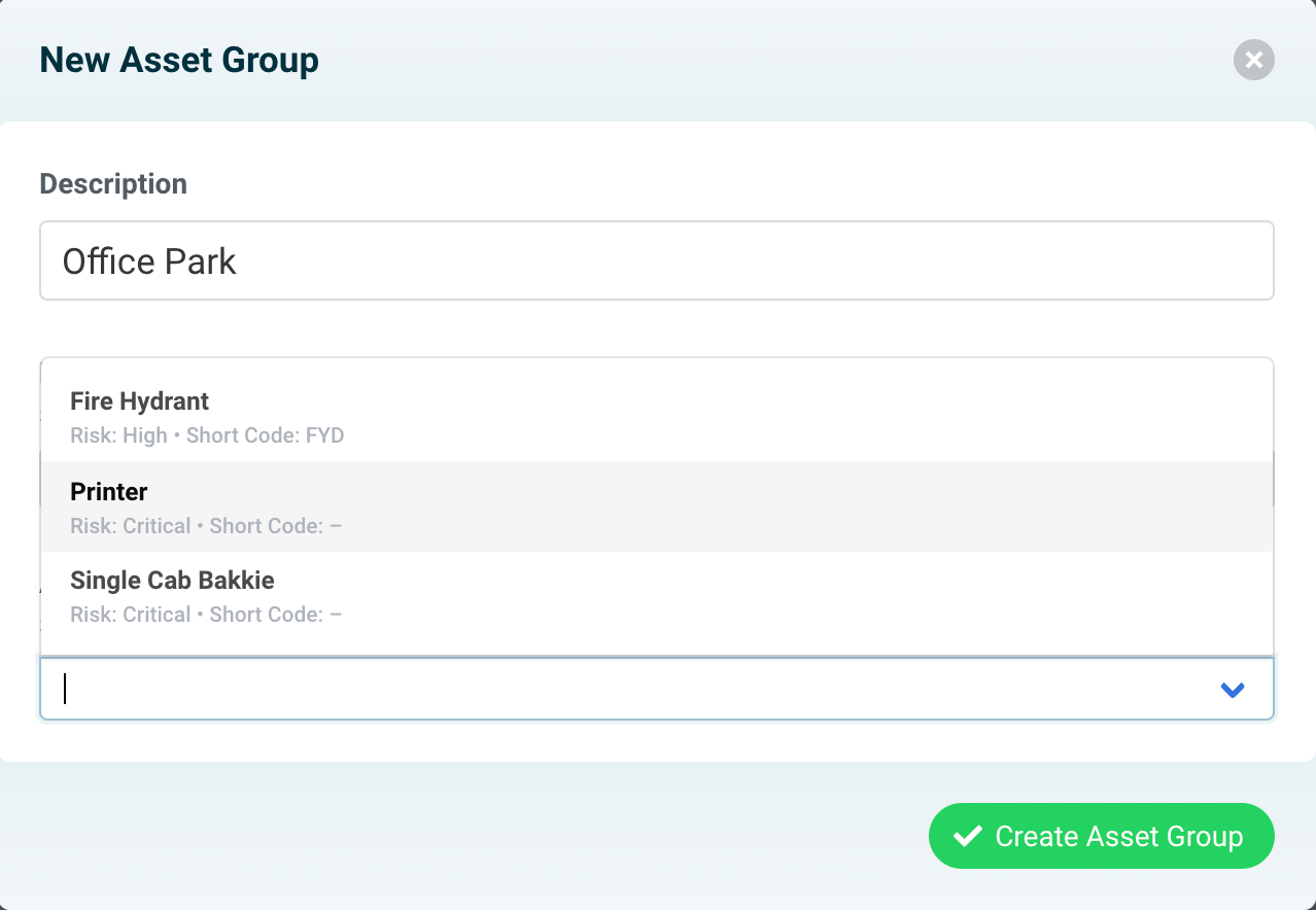 Assetpool Asset Types Asset Group