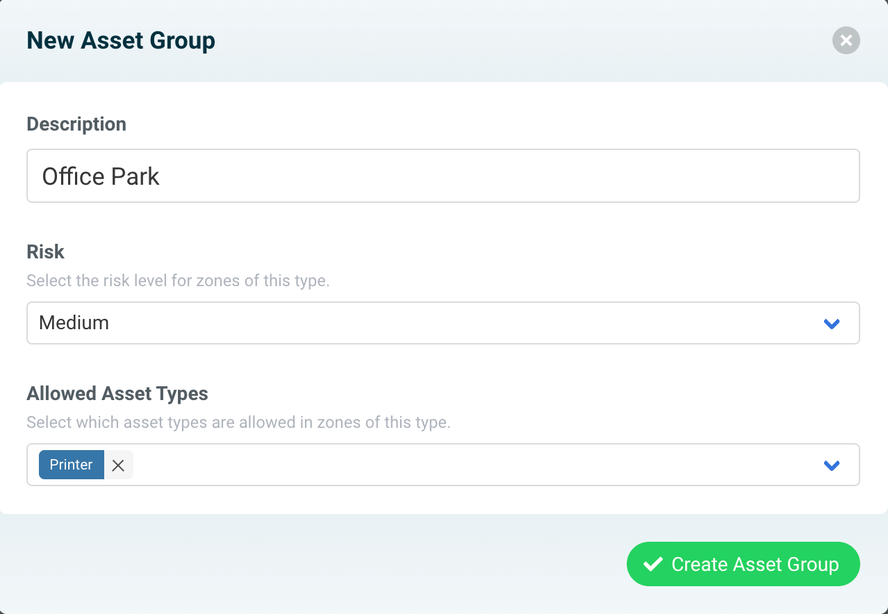 Assetpool Create Asset Group