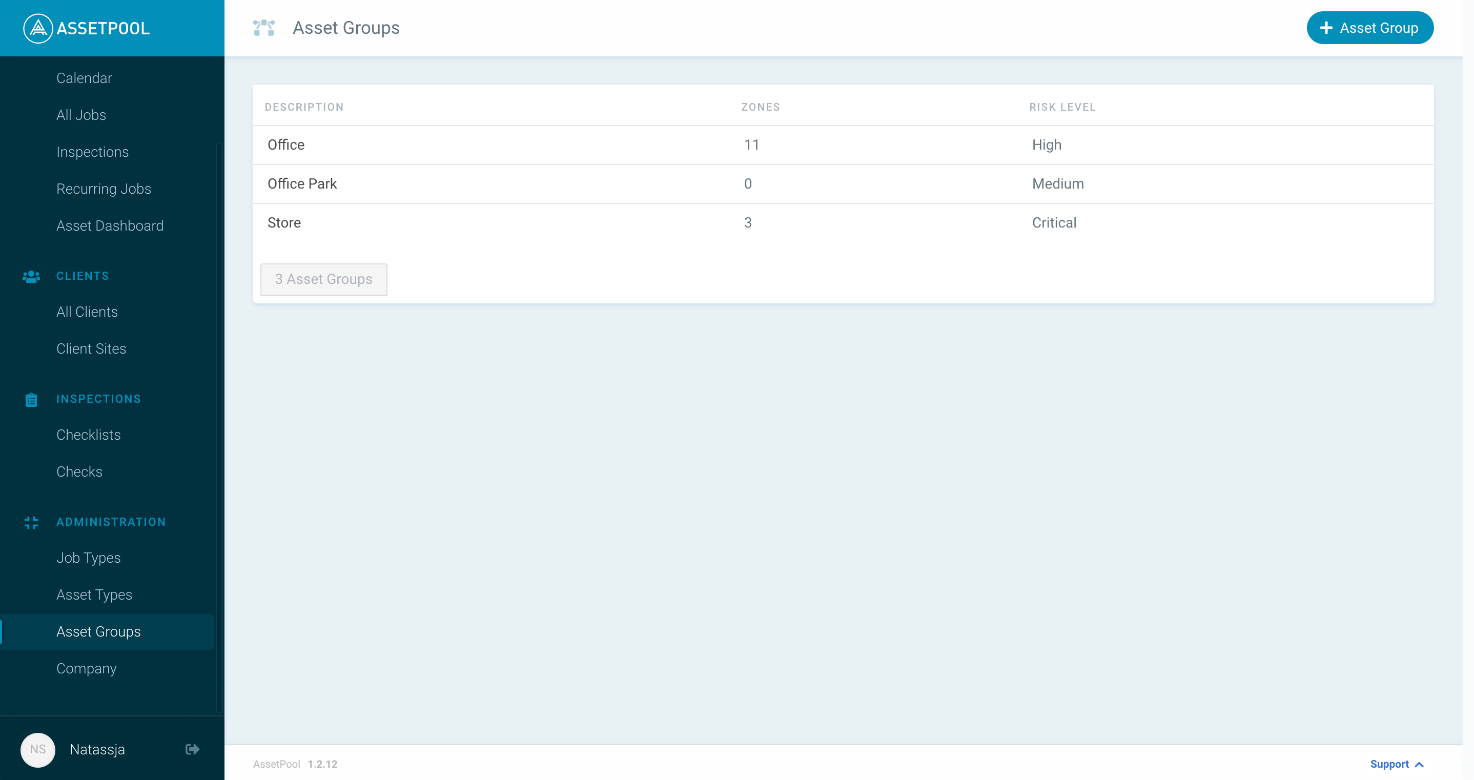 Assetpool Asset Groups