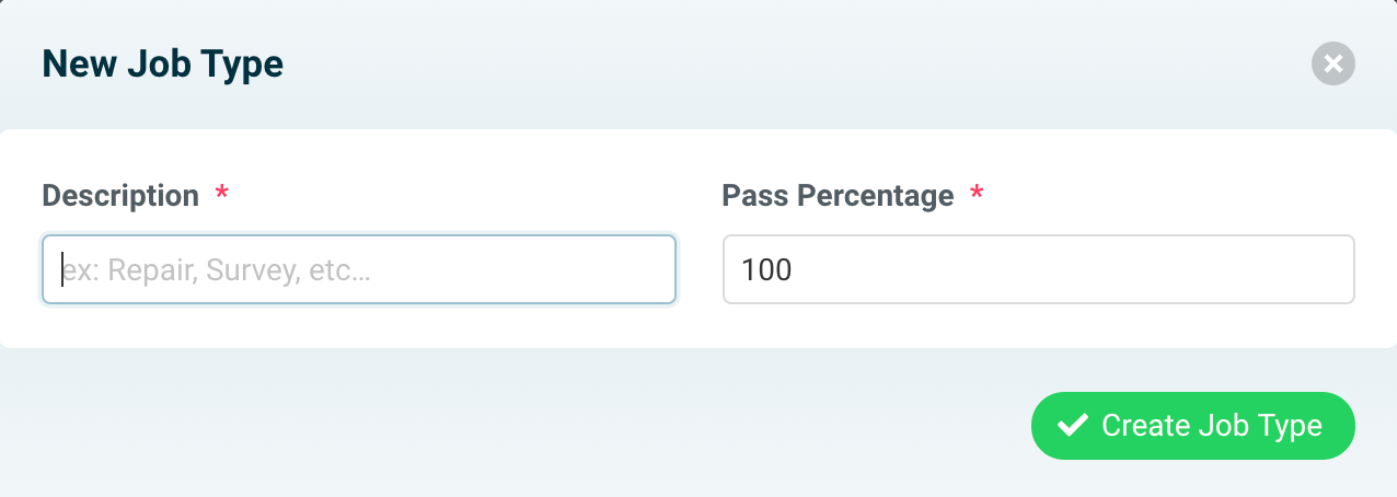 Assetpool New Job Type Details