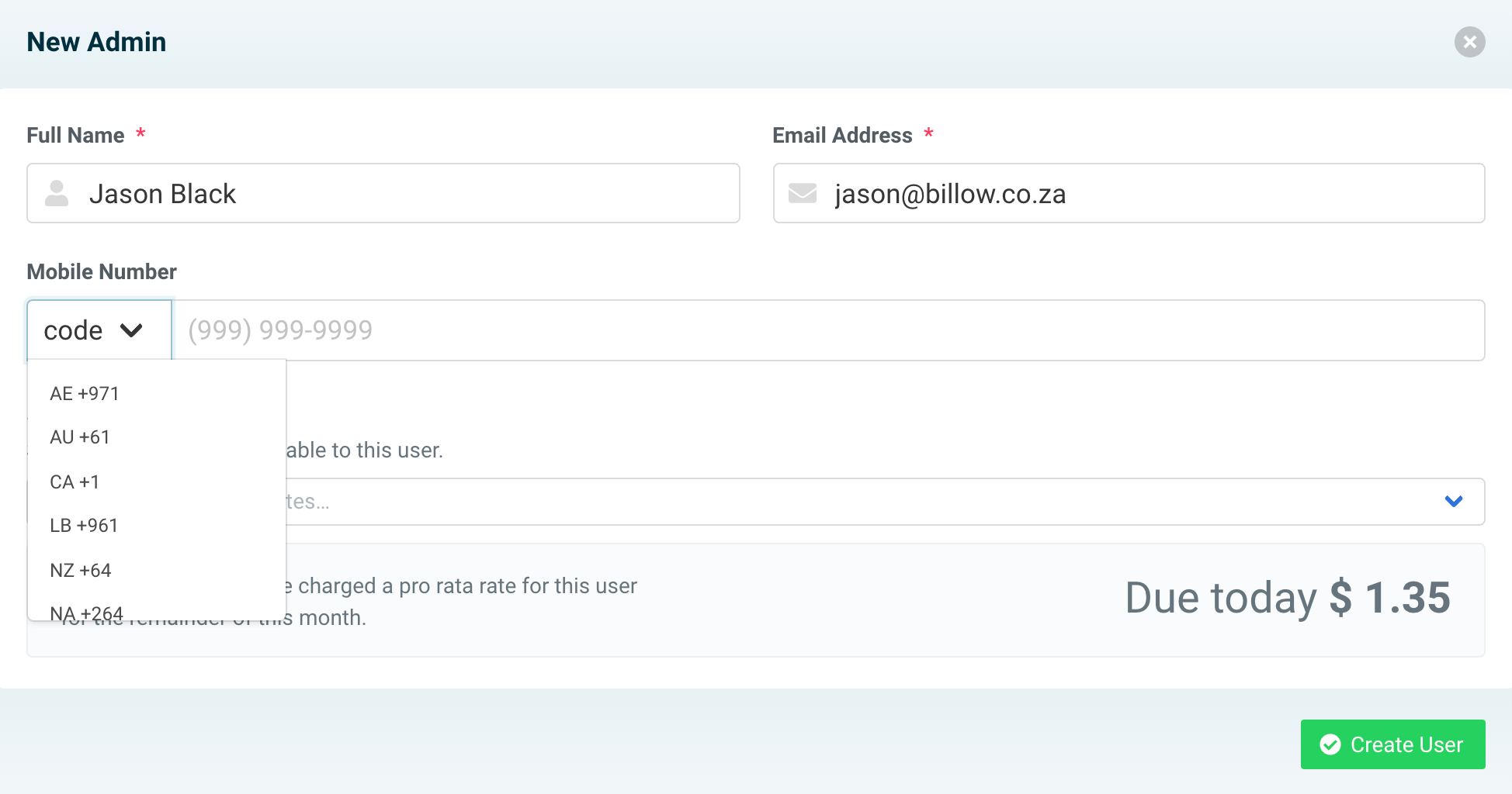 assetpool admin user details