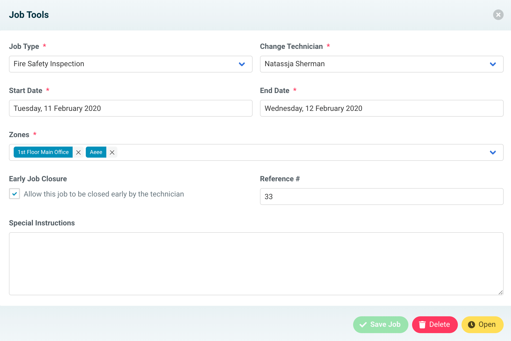 Assetpool Reopen Job